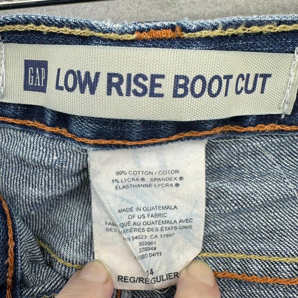 2011 Gap Low Rise Boot Cut Jeans Med Wash Women's 14 34x31 Western Country Y2K - Picture 4 of 9